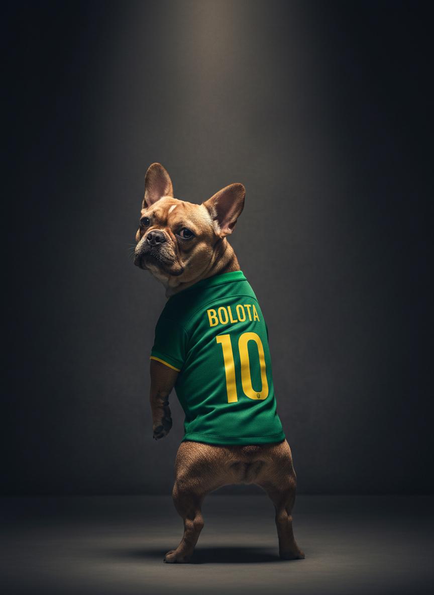Bulldog com camisa personalizada