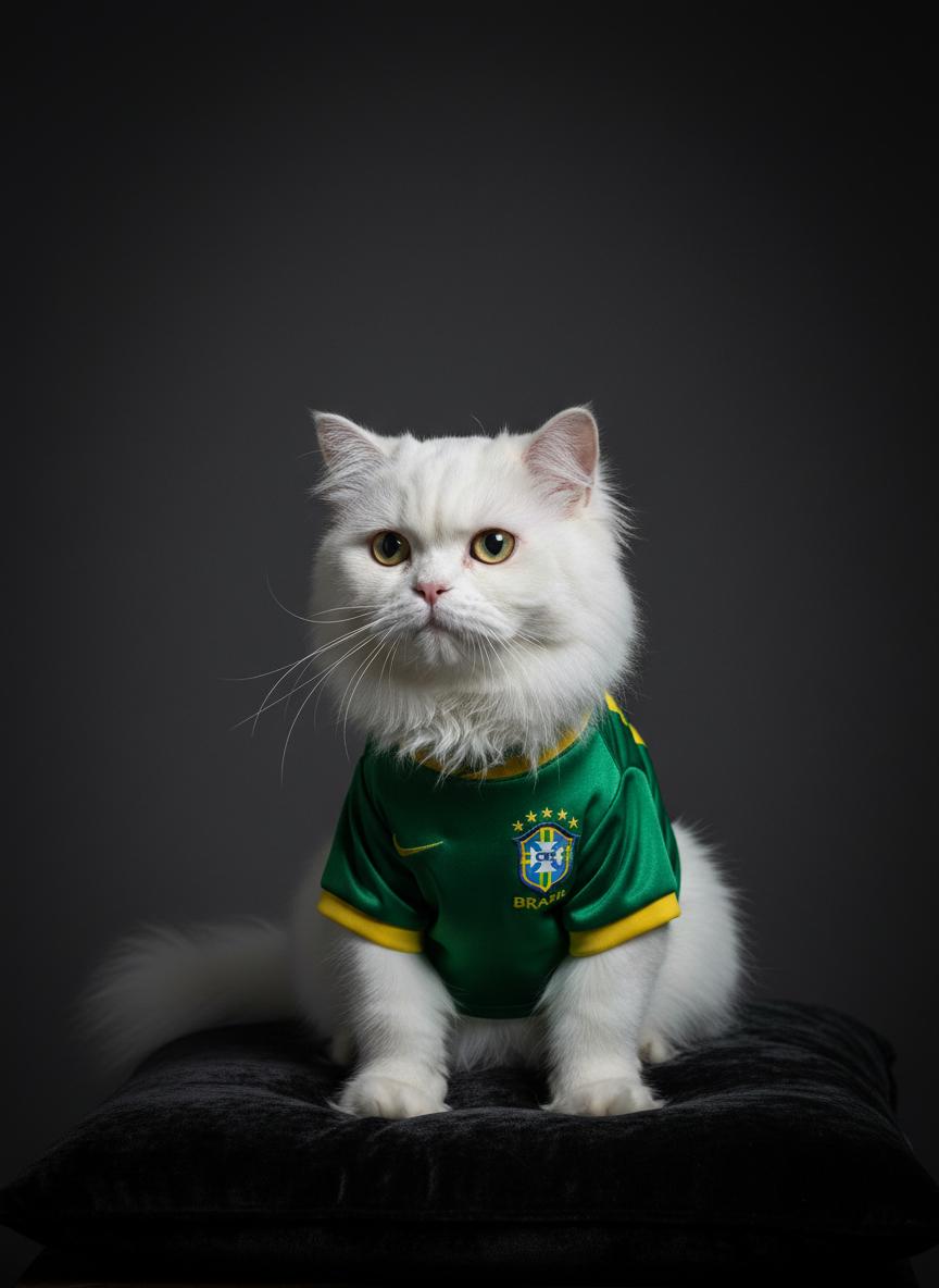 Gato com camisa personalizada