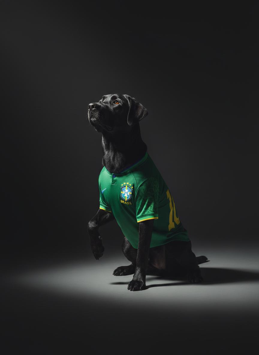 Labrador com camisa personalizada