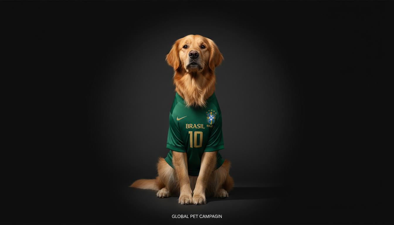 Pet com camisa da Seleção Brasileira